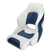 Pontoon Boat Seat Captains Bucket Boat Seat,white Blue - Walmart.com