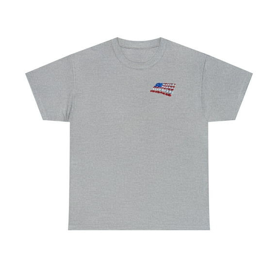 'seashell American flag shirt' Unisex Heavy Cotton Tee