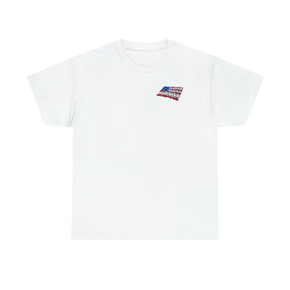 'seashell American flag shirt' Unisex Heavy Cotton Tee