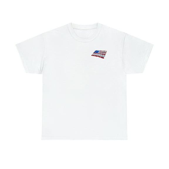 'seashell American flag shirt' Unisex Heavy Cotton Tee
