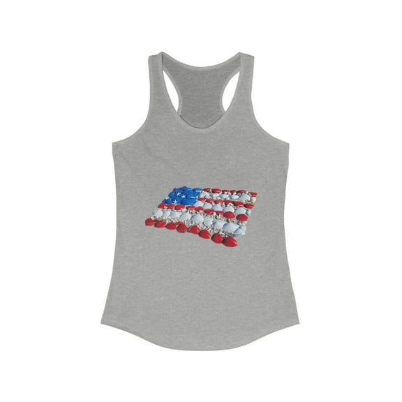'seashell American flag shirt' Women's Ideal Racerback Tank