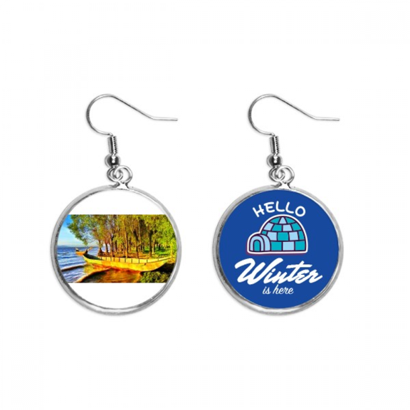 seaside ark photography art deco fashion dangle drop winter ice earring jewelry