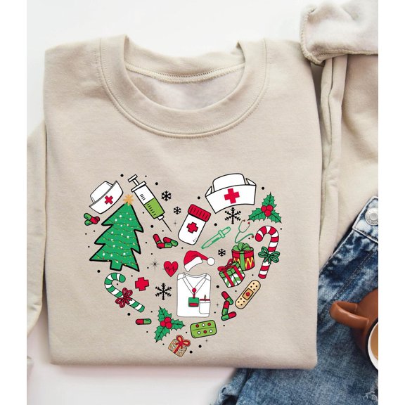 season Nurse Heart Sweatshirt: Medical All Size S-5Xl