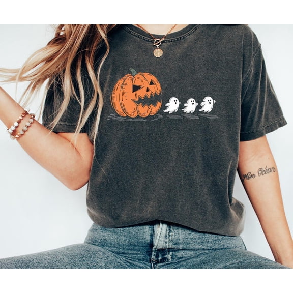 season Pumpkin Eat shirt, Ghost Shirt, season Shirt, season Gamer, season Party Tee, Pumpkin Pac Man Shirt, Spooky Ghost All Size S-5Xl