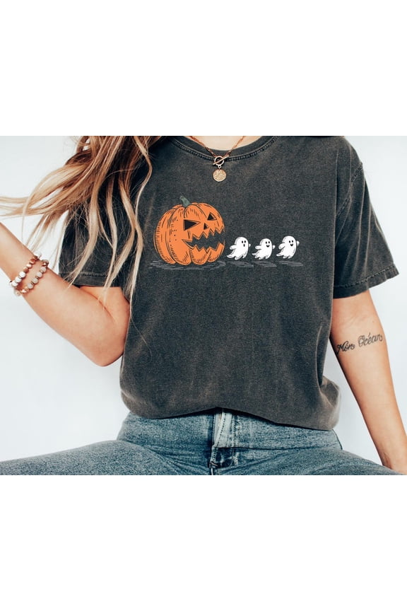 season Pumpkin Eat shirt, Ghost Shirt, season Shirt, season Gamer, season Party Tee, Pumpkin Pac Man Shirt, Spooky Ghost All Size S-5Xl