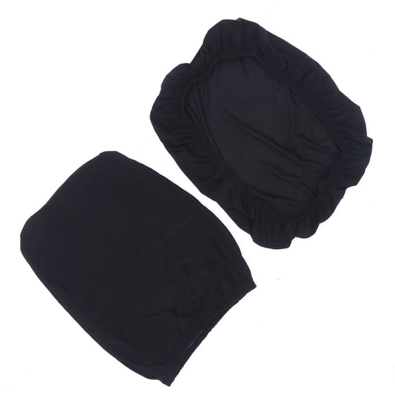 seat cover 2pcs Universal Elastic Spandex Fabric Split Chair Back Cover Seat Cover Anti- Computer Chair Cover Stretch Case (Black)