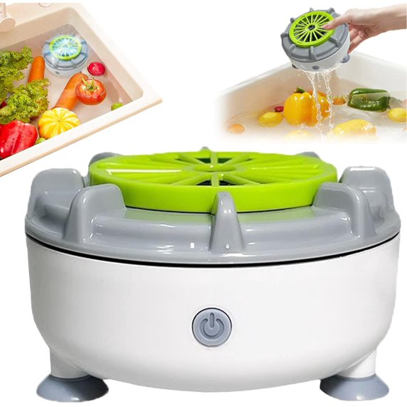 seattleget Efficient Portable Fruit and Vegetable Washers, Ultrasonic Fruit and Vegetable Cleaner Device, USB Automatic Washer Spinner Machine for Cleaning Fruits, Vegetables, Meat