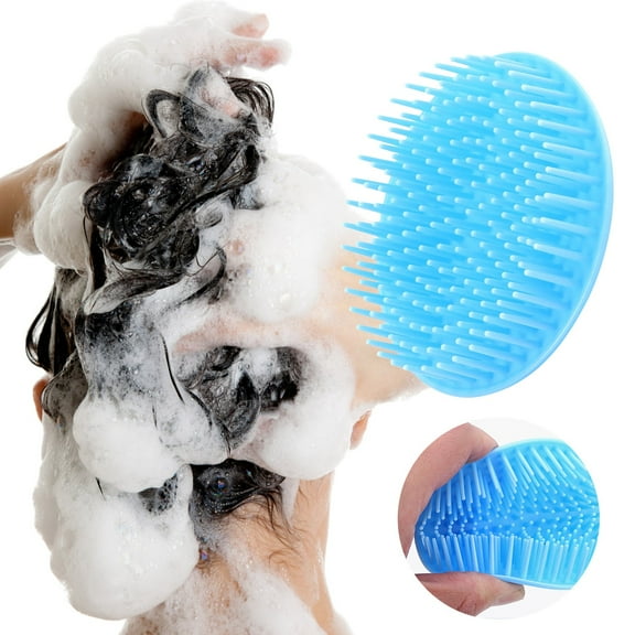 sebtyili hair scalp massager shampoo brush shower hair brush with long flexible silicone bristles for scalp scrub head massage and hair growth dandruff comb scalp scrubber exfoliator, a