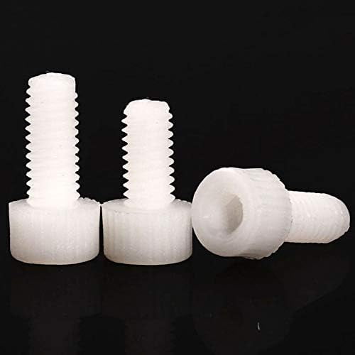 security screwsscrews 5/10pcs M3 M4 M5 M6 M8 White Nylon Socket Head Cap Screw Cup Head Cylinder Head Knurled Plastic Insulating Bolt (Color : 35mm, Size : M6-5PCS) ( Color : 35mm , Size : M5 10PCS