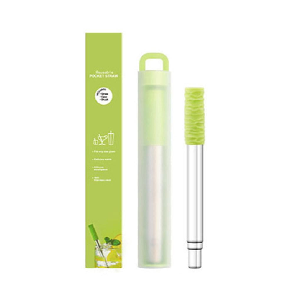Straw Clean Set seebee Reusable Telescopic Straw Portable Drinking Straw Set Cleaning ...