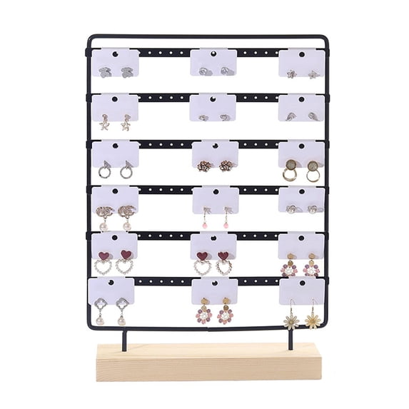Segolike Earring Display Stand Jewelry Organizer Multipurpose, Hanging Jewelry Stand, Ear Stud Rack for Women Girl Dresser Home Vanity Black