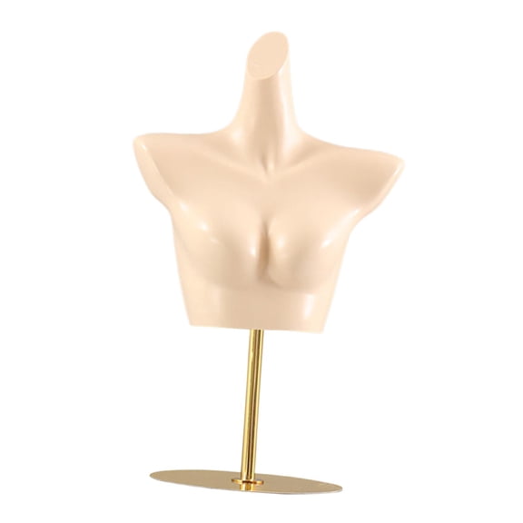 segolike Female Mannequin Torso Bra Display Mannequin Manikin Underwear Display Stand Women Body Form for Countertop Show Retail Store Skin Gold Stand