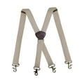 thumbnail image 1 of segolike Men Suspenders Elastic Wide Suspenders Simple with 4 Swivel Hook Clips Braces x Type for Cosplay Dance Costume Jeans Holidays Beige, 1 of 8