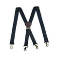 thumbnail image 1 of segolike Men Suspenders Elastic Wide Suspenders Simple with 4 Swivel Hook Clips Braces x Type for Cosplay Dance Costume Jeans Holidays Black, 1 of 8