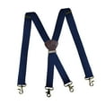 thumbnail image 1 of segolike Men Suspenders Elastic Wide Suspenders Simple with 4 Swivel Hook Clips Braces x Type for Cosplay Dance Costume Jeans Holidays Navy Blue, 1 of 8
