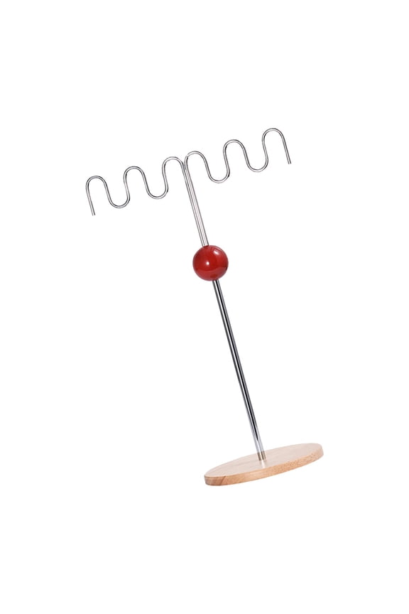 Necklace Organizer Stand Earring Holder Display Stand Hanging Rack Necklace Holder for Rings Pendants Bangles Vanity Bedrooms Red Acrylic Base