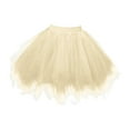 thumbnail image 1 of segolike Tulle Petticoat Women Tulle Tutu Skirt Layered Dress up Supplies Dress Costume for Stage Wedding Night Club Performance Beach Champagne Color, 1 of 8