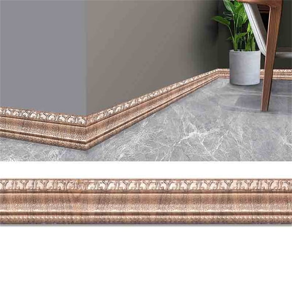 self-adhesive foam wall molding line baseboard wallpaper border sticker for living room, flexible decorative edge trim, easy peel and stick