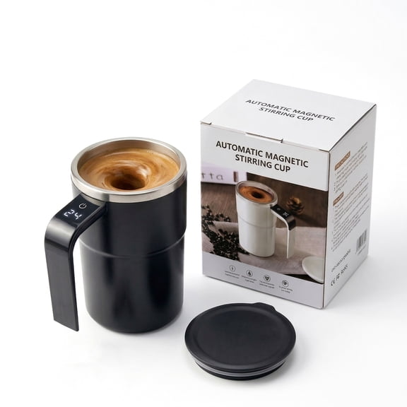 MH Self Stirring Coffee Mug, Electric High Speed Mixing Magnetic Self Stirring Mug