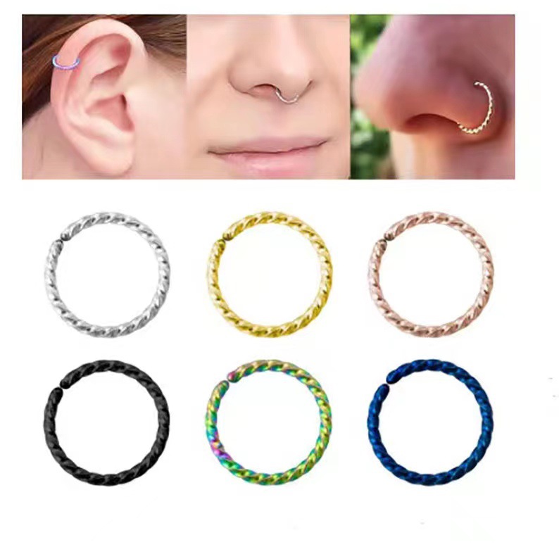 selling nose ring diamond nose clip open closed nose ring lip ring