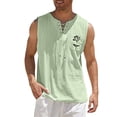 thumbnail image 1 of semimay male spring and summer tops casual sports sleeveless top cotton vest painting fitness muscle tank top, 1 of 4