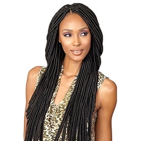 senegal faux locs dread 20" (1b off black) - bobbi boss synthetic crochet interlocking braid