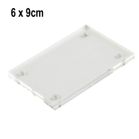 sentaili 1 Pcs Transparent Acrylic Photo Frame Magnetic Poster Display Stand Frame Poster Display Stand For Room Desk Home Decoration - 6x9cm