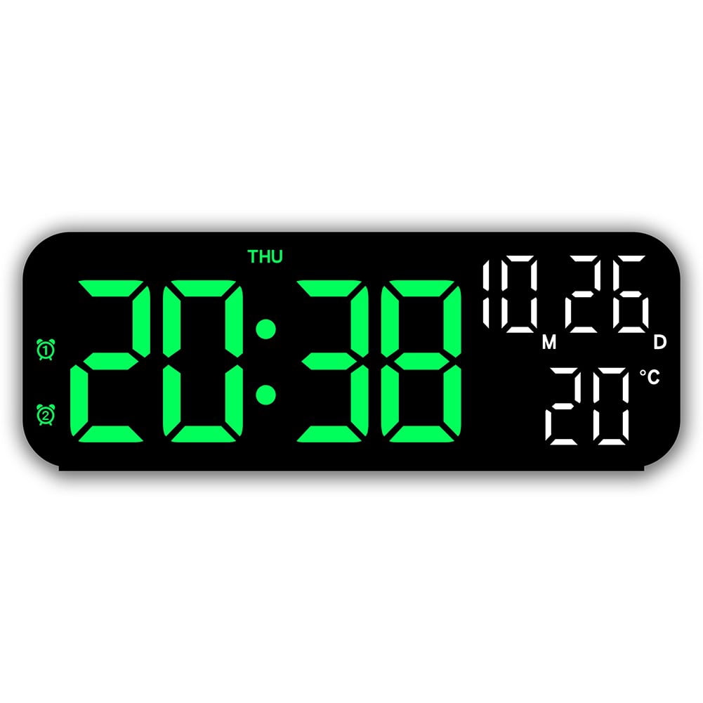 sentaili Modern Digital Clock Displays Date Time Day Of The Week And ...