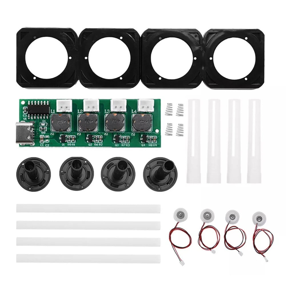 4 Fogger Type-C USB Mini Humidifier DIY Kits Mist Maker Driver Circuit Board 4 Way Fogger Atomization Film Atomizer Sheet Oscillating