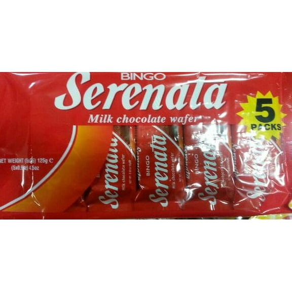 serenata milk chocolate wafer by bingo (3 pack)