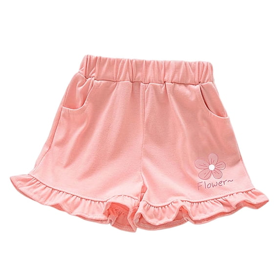sertiohcv Elastic Waistband Childrens Shorts Toddler Girls Shorts Girls Summer Comfortable Shorts for Girls Breathable Sports Shorts for Girls Casual Shorts Red Size for 7-8 Years