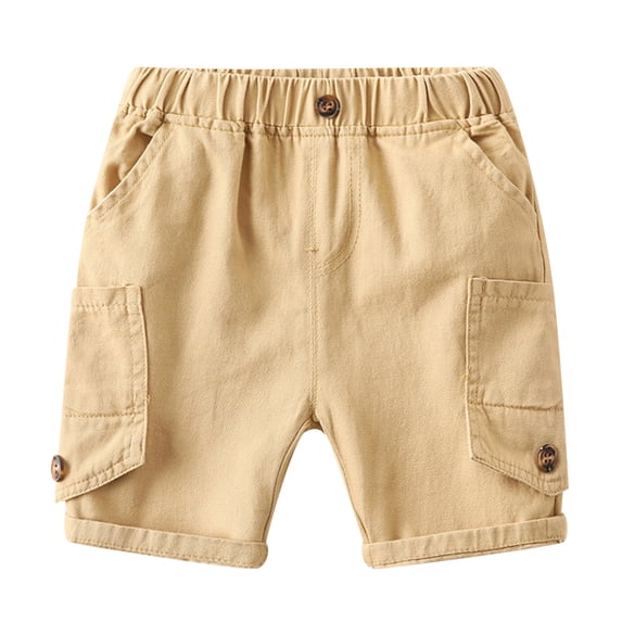 sertiohcv Unisex Baby Toddler Shorts Soft Comfortable Kids Shorts Kids Toddler Baby Girls Boys Solid Spring Summer Shorts Clothes Khaki Size for 3-4 Years