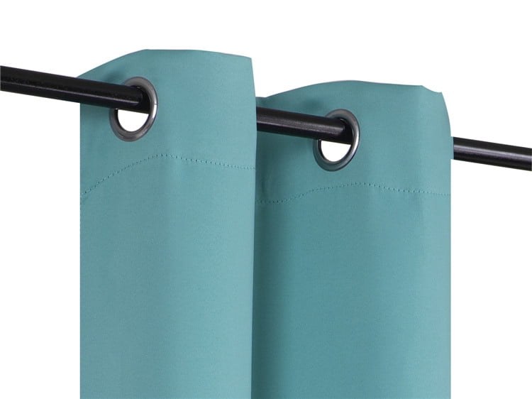 set of 2 panels grommet top short window panels thermal insulated solid teal blue color blackout curtain drapes room darkening for bedroom kitchen bathroom 28 inch by 36 inch K30