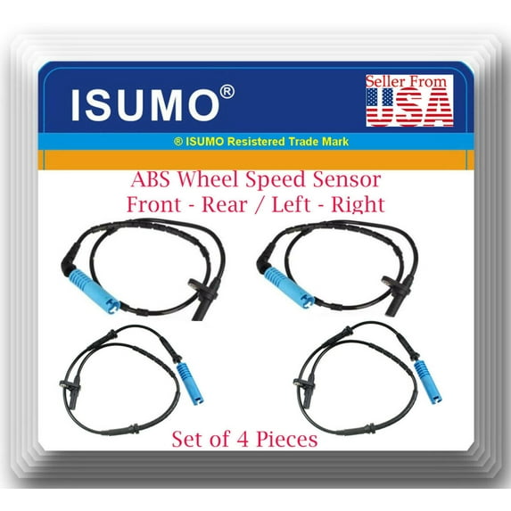 set 4x ABS Wheel Speed Sensor Front-Rear L/R Fits BMW 745i 745Li 760Li 2002-2003