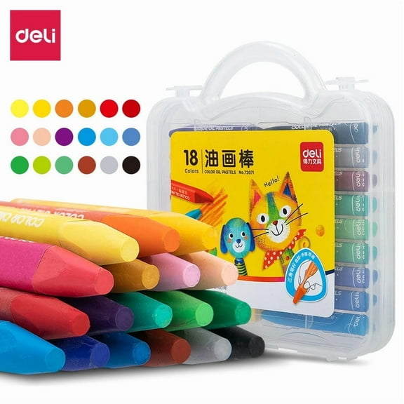 Deli Crayons 18 Count is suitable for beginners and artists for detailed drawing.