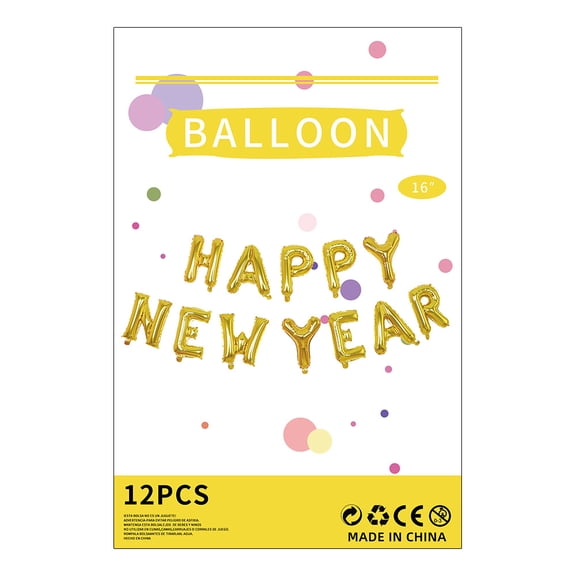 set Happy New Year Balloon Banner Phrase Balloons letter 16 inch Personalized Alphabet Letters Balloons