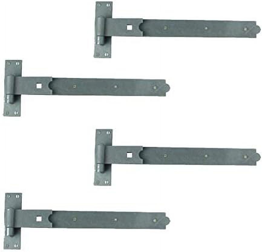 set Lift Pintle Strap Hinge 19 In. Black Wrought Iron Pintle Strap Gate