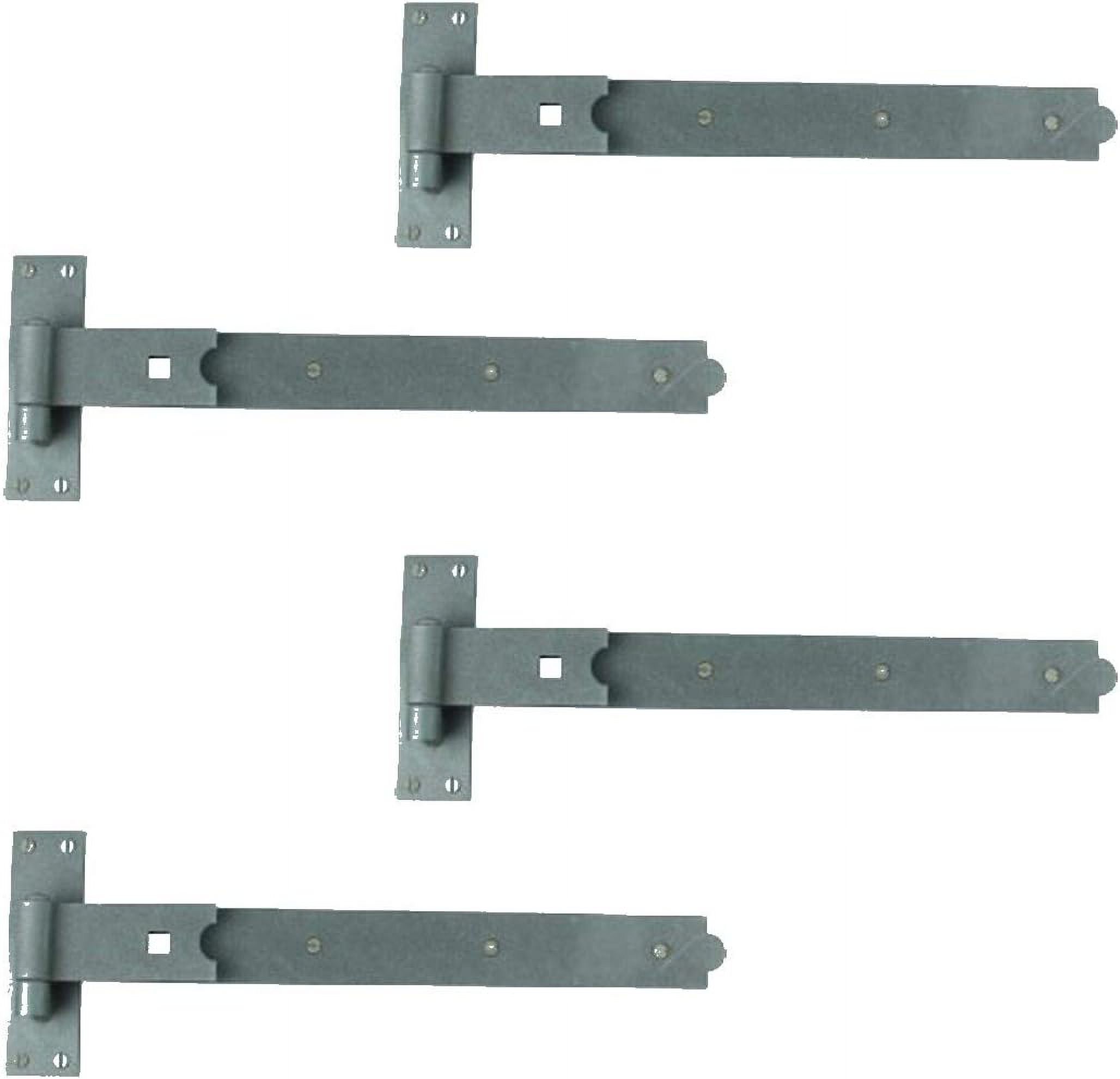 set Lift Pintle Strap Hinge 19 In. Black Wrought Iron Pintle Strap Gate