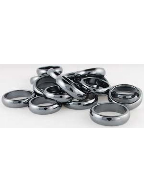 (set of 100) 6mm Rounded Hematite rings | Trending Now