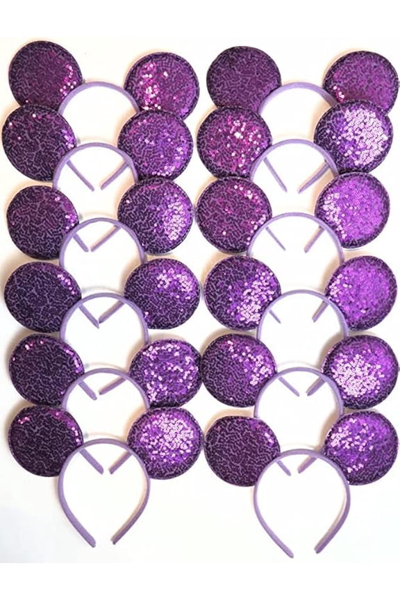 set of 12 x purple DIY Halloween Nightmare Before Christmas Minnie Ears Purple Mickey Halloween headband