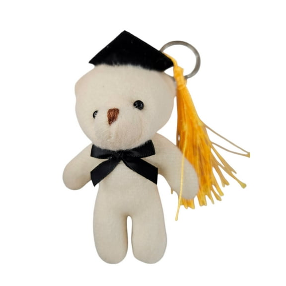 set of 12pc x Stuffed Bear Pendant Graduation Bear Pendant Plush Bear Keychain Small Bear Hanging Decor