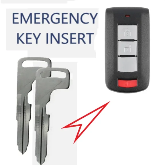 set of 2 Mitsubishi 2006 - 2022 Smart Key Emergency Key 6370A770