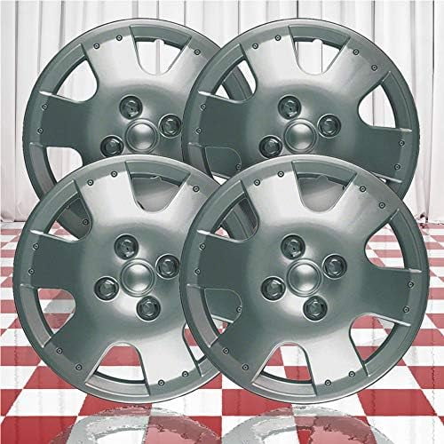 Set Of 4 Silver 14-inch Push-on Wheel Covers For 2000-2002