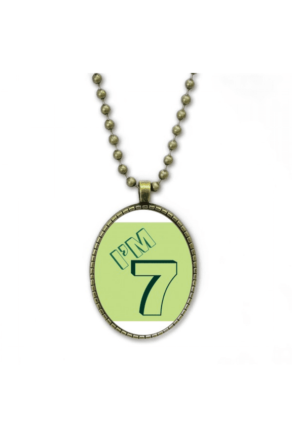 seven age digital birthday necklace vintage chain bead pendant jewelry collection