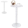 thumbnail image 1 of sexaoalx Acrylic Round Side Table, Clear End Table for Small Space, Modern Bedside Table with Column Base for Living Room Bedroom Balcony, Easy 5-Min Assembly, 1 of 10