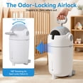 thumbnail image 1 of sexaoalx Diaper Pail, 12L Odor Control Trash Can with Locking Lid, Cartoon Design Waste Bin for Bathroom, Laundry, Living Room, 1 of 11