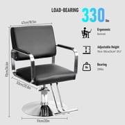 sexaoalx Hydraulic Swivel Office Chair, Heavy Duty Desk Chair with Height Adjustable 360  Rotation, Ergonomic Stool for Home Office Workstation, 330 lbs Capacity