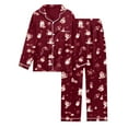 thumbnail image 1 of sexy pajama sets for women lace trim satin cami and shorts nightwear Printed Women's Long Sleeved Pajamas Pajamas, 1 of 2