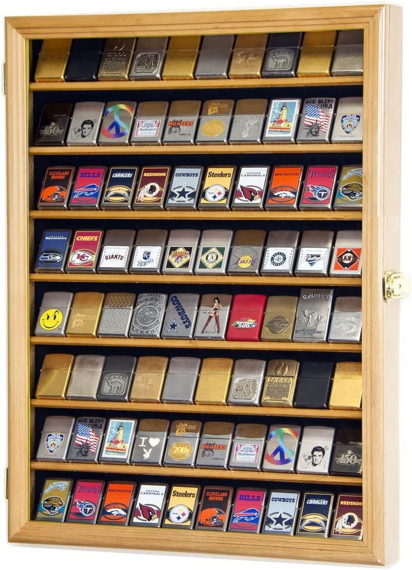 80 Lighter Lighters Match Books Matches Display Case