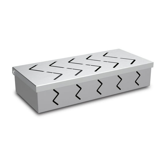sgcylowq Meat Smoker Box,Large Capacity Stainless Steel Smoker Box,Stainless Steel Wood Chip Box with Hinged Lid - Barbecue Grill Accessory for Kitchens,Restaurants,Picnics,Barbecue,Parties